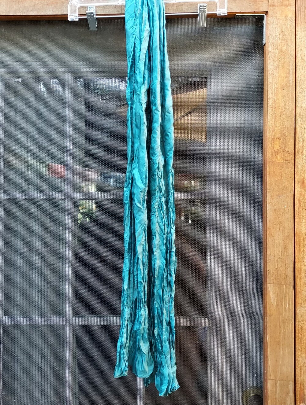 Gudrun Sjoden Crinkled Silk Scarf In Emerald Green - Picture 3 of 4